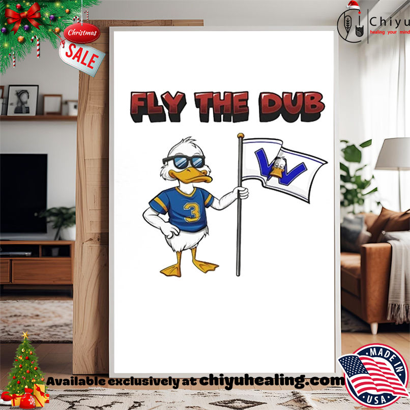 Ducks sports Fly the Dub Blue mascot shirt Ducks sports Fly the Dub Blue mascot shirt