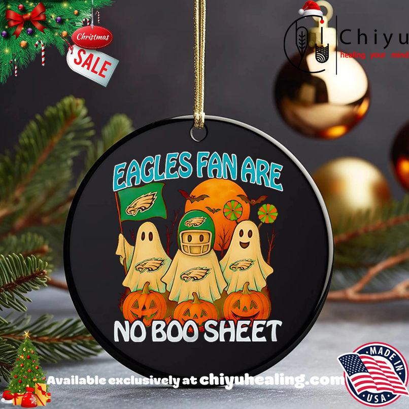 Eagles Fan Are No Boo Sheet Halloween Shirt, Hoodie, Sweatshirt, Poster Canvas, Mug, Ornaments