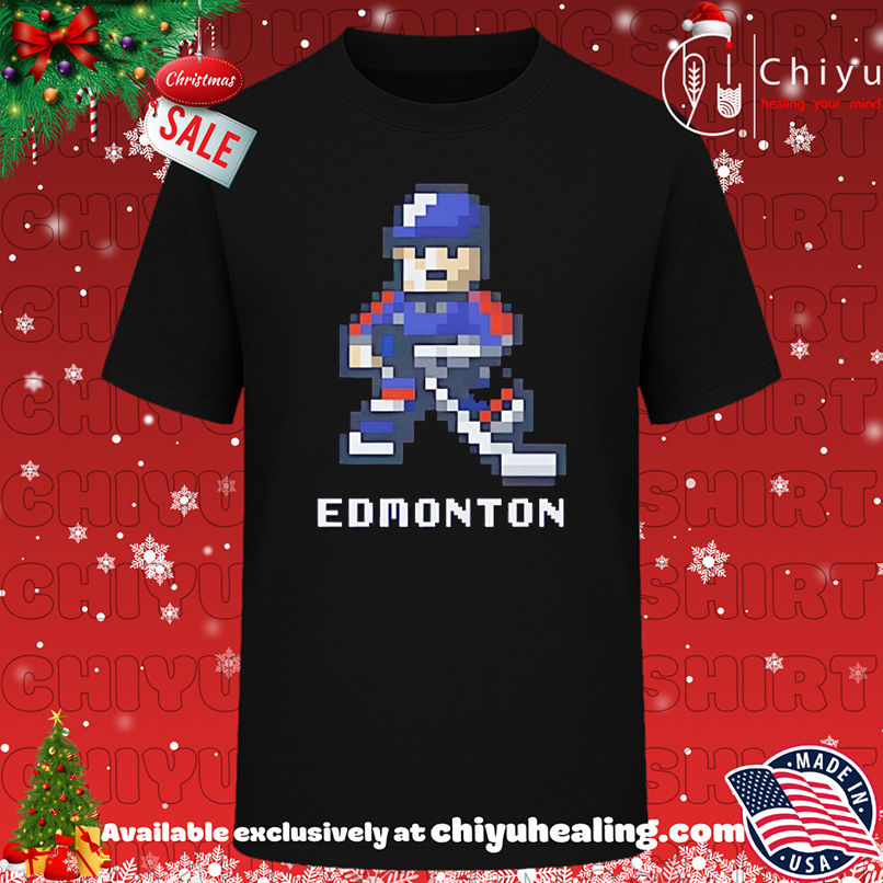 Edmonton Oilers Hockey Player 8-bit Pixel T-shirt, Hoodie, Sweatshirt, Poster Canvas, Mug, Ornaments