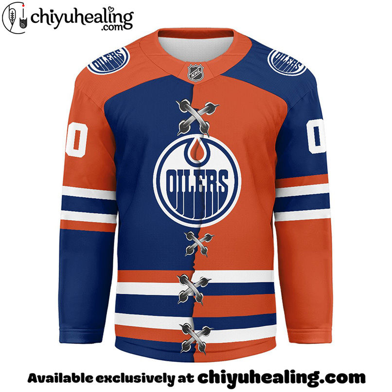 Edmonton Oilers - Premium NHL Personalized Split Color Hockey Jersey Edmonton Oilers - Premium NHL Personalized Split Color Hockey Jersey