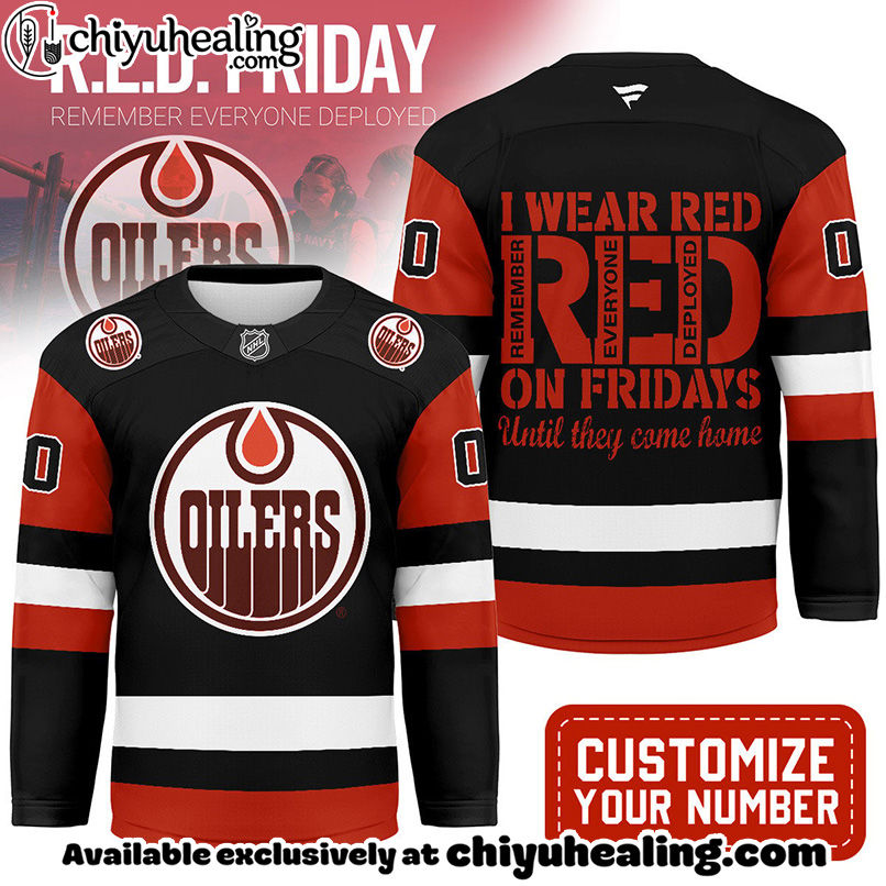 Edmonton Oilers - Premium NHL Red Friday Hockey Jersey