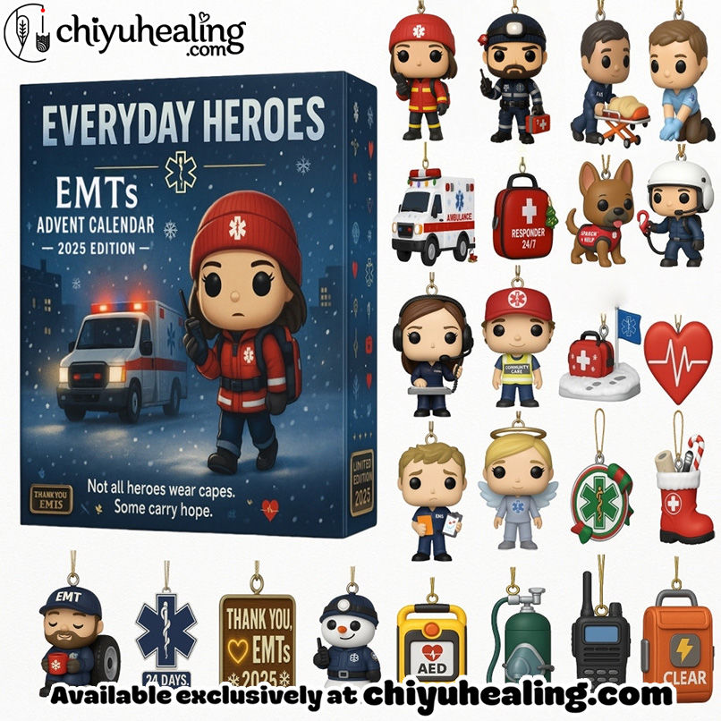 Everyday Heroes EMTs Advent Calendar - 2025 Edition, Christmas Countdown Advent Calendar Gift Box with 24 Acrylic Ornaments Everyday Heroes EMTs Advent Calendar - 2025 Edition, Christmas Countdown Advent Calendar Gift Box with 24 Acrylic Ornaments