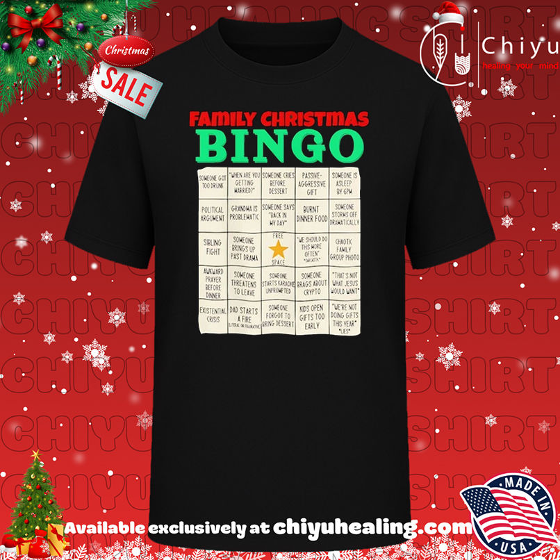 Family Christmas Bingo Free Space T-shirt, Hoodie, Sweatshirt, Poster Canvas, Mug, Ornaments