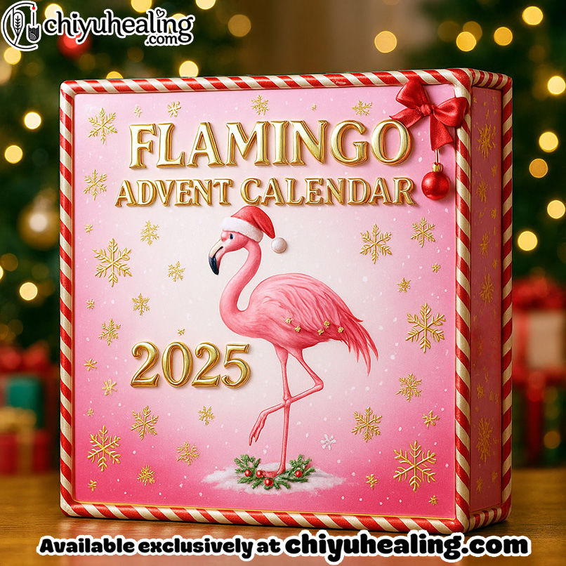 Flamingo Advent Calendar 2025, Christmas Countdown Advent Calendar Gift Box with 24 Acrylic Ornaments