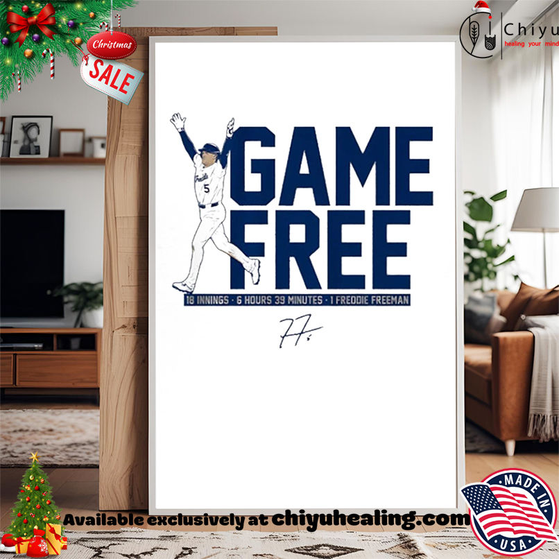 Freddie Freeman LA Dodgers Game Free signature shirt, Hoodie, Sweatshirt, Poster Canvas, Mug, Ornaments