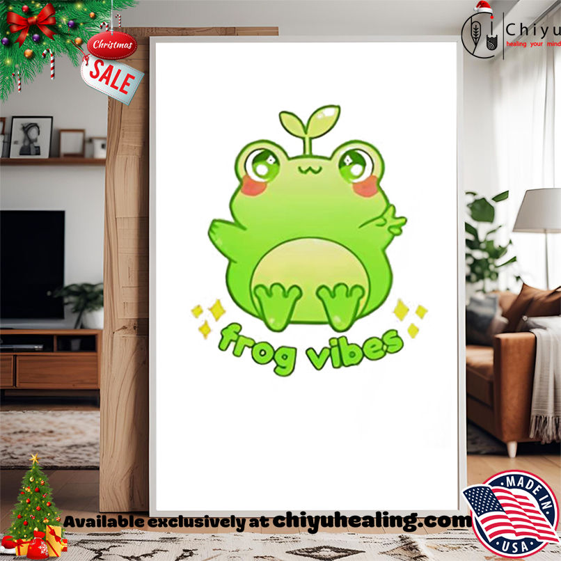 Frog Vibes cute shirt, Hoodie, Sweatshirt, Poster Canvas, Mug, Ornaments