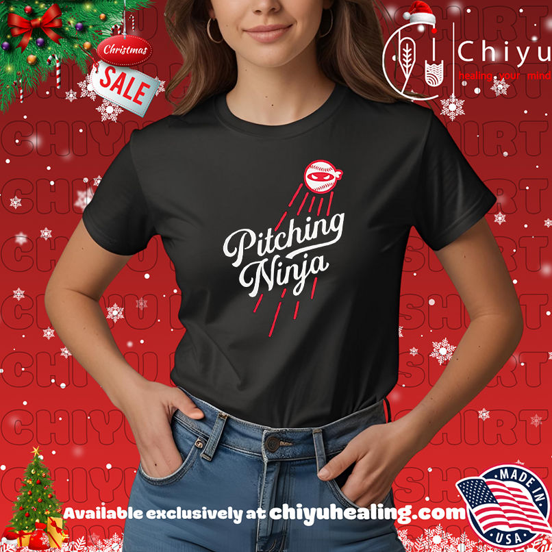 Funny Los Angeles Dodgers Pitching Ninja logo shirt, Hoodie, Sweatshirt, Poster Canvas, Mug, Ornaments