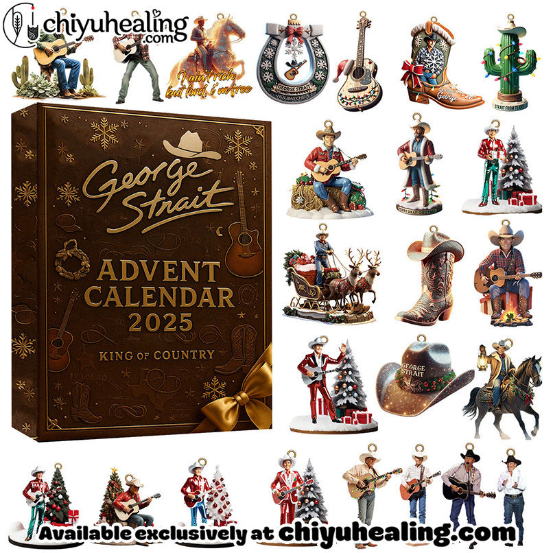 George Strait Premium Advent Calendar 2025 CHRISTMAS GIFT, CHRISTMAS IDEA, Christmas Countdown Advent Calendar Gift Box with 24 Acrylic Ornaments George Strait Premium Advent Calendar 2025 CHRISTMAS GIFT, CHRISTMAS IDEA, Christmas Countdown Advent Calendar Gift Box with 24 Acrylic Ornaments