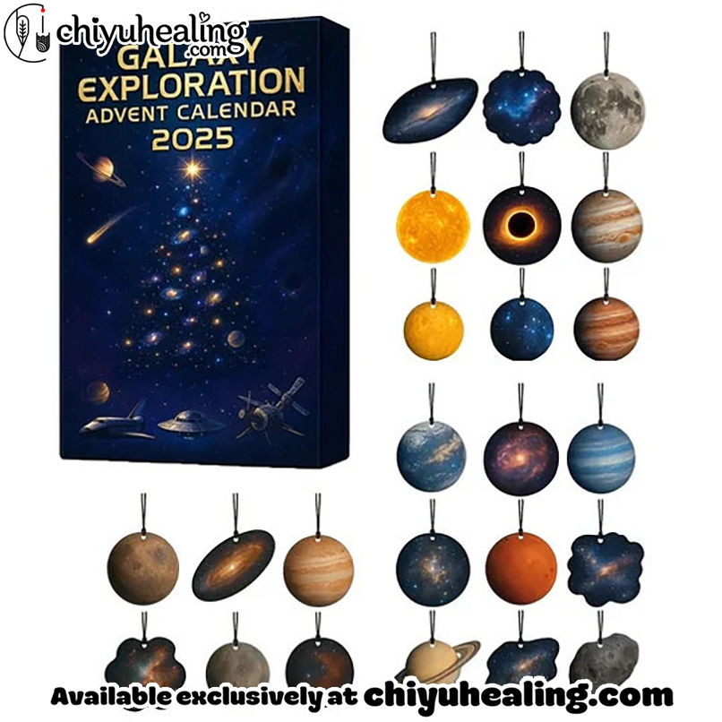 Galaxy Exploration Advent Calendar 2025, Christmas Countdown Advent Calendar Gift Box with 24 Acrylic Ornaments