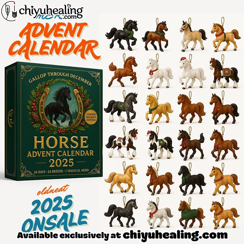 Gallop Through December - Horse Advent Calendar 2025, Christmas Countdown Advent Calendar Gift Box with 24 Acrylic Ornaments