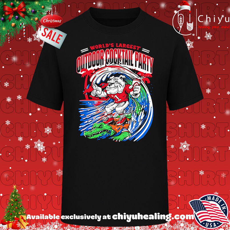Georgia Bulldogs World's Largest Outdoor Cocktail Party shirt, Hoodie, Sweatshirt, Poster Canvas, Mug, Ornaments