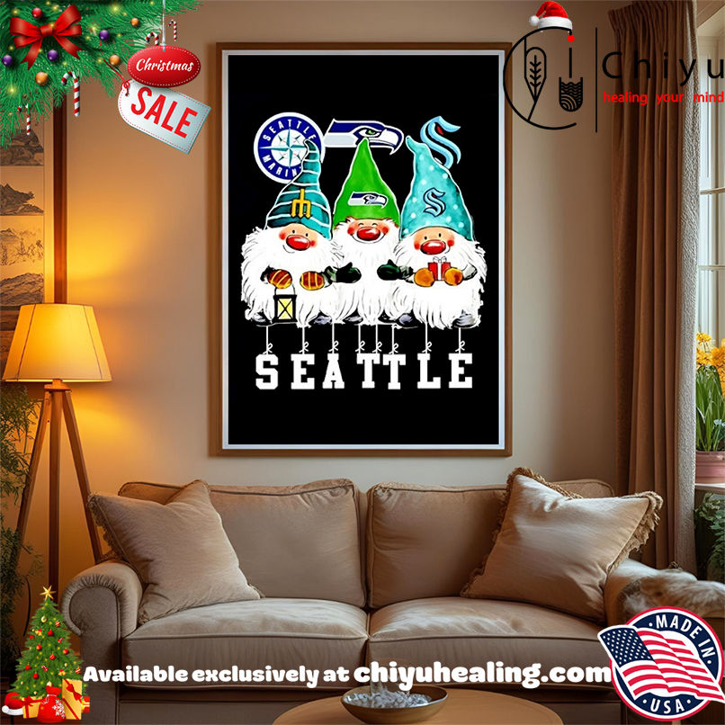 Gnomies Seattle Sports Team Merry Christmas T-shirt Gnomies Seattle Sports Team Merry Christmas T-shirt