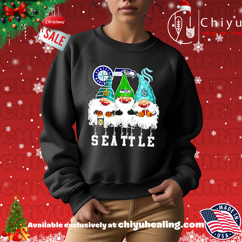 Gnomies Seattle Sports Team Merry Christmas T-shirt Gnomies Seattle Sports Team Merry Christmas T-shirt