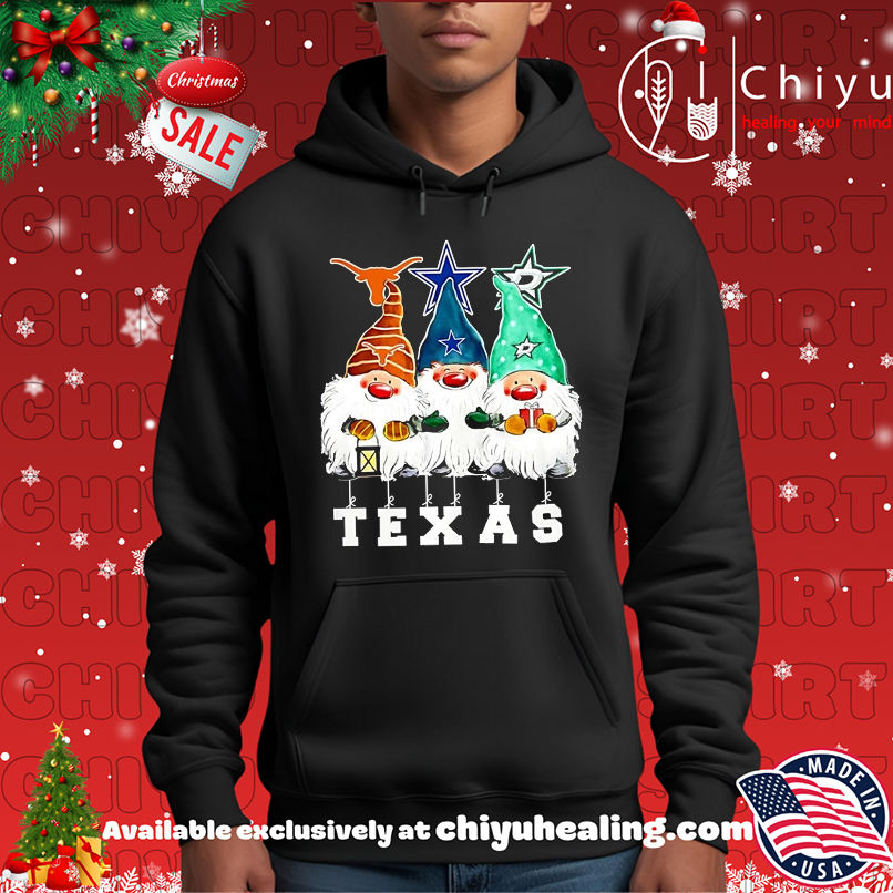 Gnomies Texas Longhorns Dallas Cowboys And Dallas Stars Merry Christmas T-shirt, Hoodie, Sweatshirt, Poster Canvas, Mug, Ornaments 2 Gnomies Texas Longhorns Dallas Cowboys And Dallas Stars Merry Christmas T-shirt, Hoodie, Sweatshirt, Poster Canvas, Mug, Ornaments