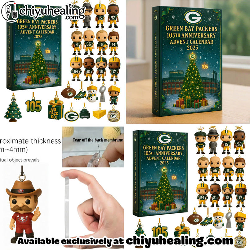 Green Bay Packers Advent Calendar 2025 - 105th Anniversary Edition, Christmas Countdown Advent Calendar Gift Box with 24 Acrylic Ornaments Green Bay Packers Advent Calendar 2025 - 105th Anniversary Edition, Christmas Countdown Advent Calendar Gift Box with 24 Acrylic Ornaments