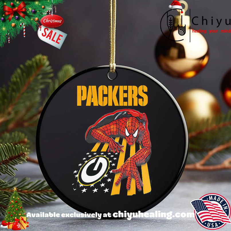 Green Bay Packers & Spiderman America Flag Shirt, Hoodie, Sweatshirt, Poster Canvas, Mug, Ornaments 5 Green Bay Packers & Spiderman America Flag Shirt, Hoodie, Sweatshirt, Poster Canvas, Mug, Ornaments