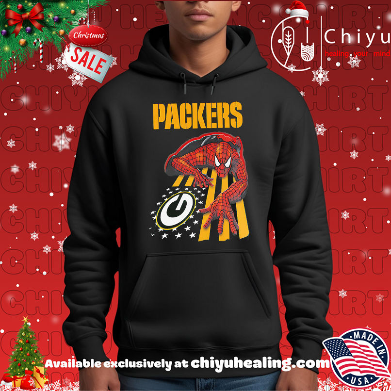 Green Bay Packers & Spiderman America Flag Shirt, Hoodie, Sweatshirt, Poster Canvas, Mug, Ornaments 2 Green Bay Packers & Spiderman America Flag Shirt, Hoodie, Sweatshirt, Poster Canvas, Mug, Ornaments