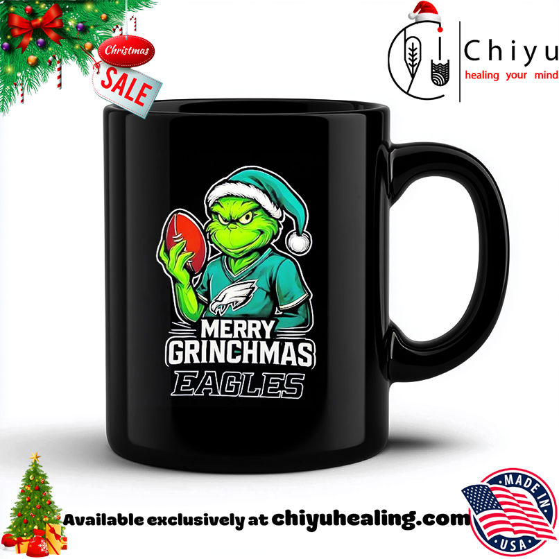 Grinch Merry Christmas Philadelphia Eagles Logo shirt, Hoodie, Sweatshirt, Poster Canvas, Mug, Ornaments