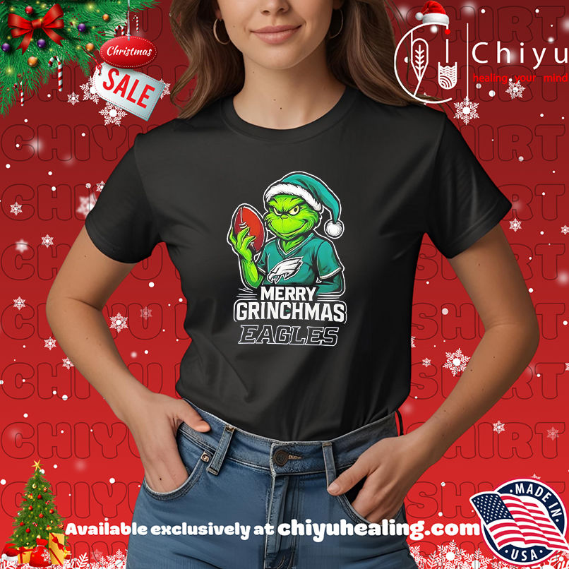 Grinch Merry Christmas Philadelphia Eagles Logo shirt, Hoodie, Sweatshirt, Poster Canvas, Mug, Ornaments