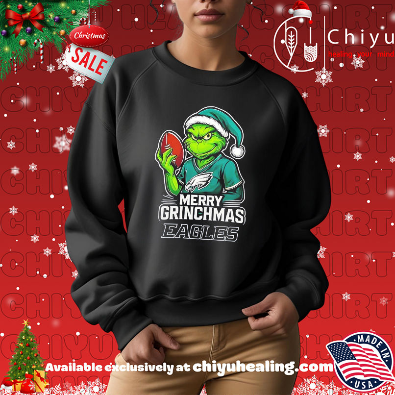 Grinch Merry Christmas Philadelphia Eagles Logo shirt Grinch Merry Christmas Philadelphia Eagles Logo shirt