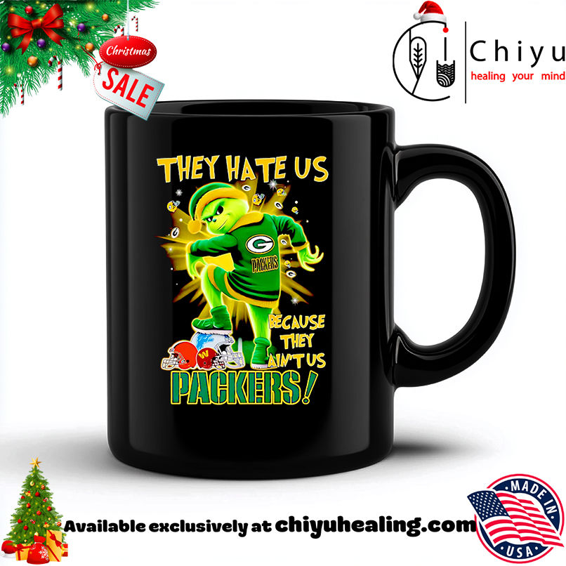 Grinch they hate us because they ain't us Green Bay Packers shirt, Hoodie, Sweatshirt, Poster Canvas, Mug, Ornaments