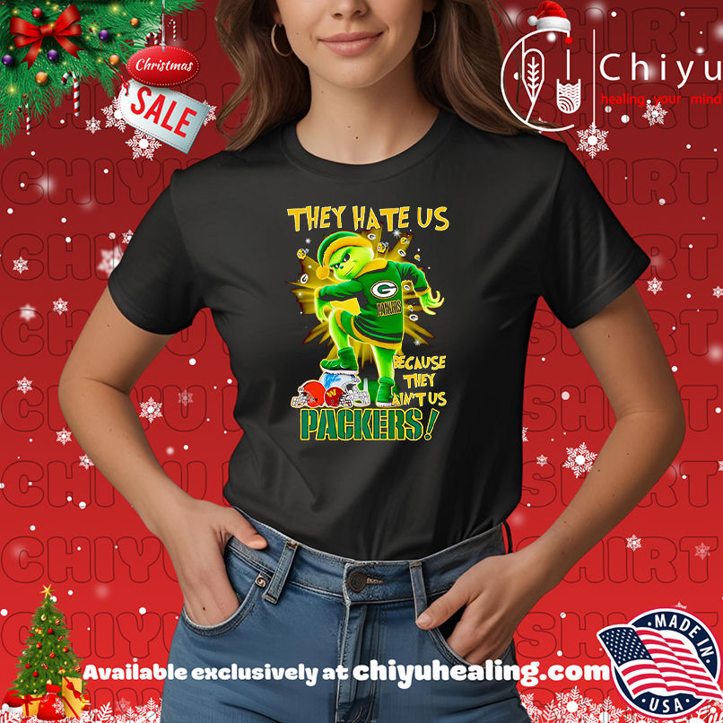 Grinch they hate us because they ain't us Green Bay Packers shirt, Hoodie, Sweatshirt, Poster Canvas, Mug, Ornaments