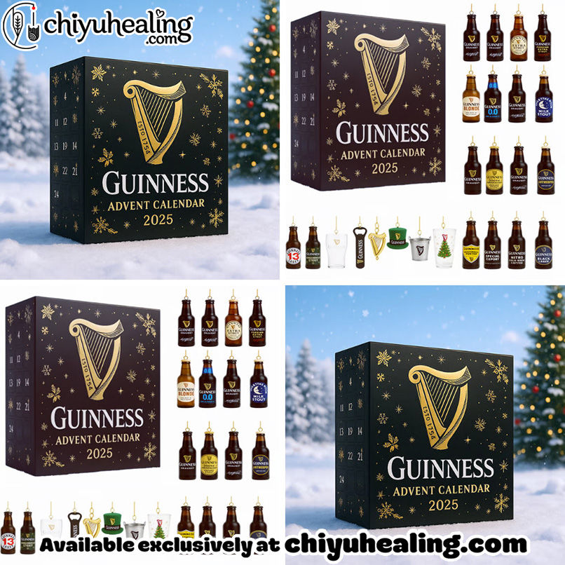 Guinness Beer Advent Calendar 2025, Christmas Countdown Advent Calendar Gift Box with 24 Acrylic Ornaments