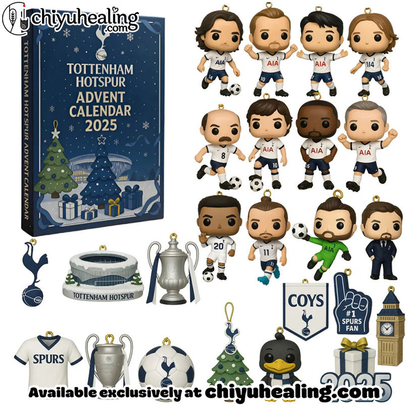 HOT Tottenham Hotspur Advent Calendar, Christmas Countdown Advent Calendar Gift Box with 24 Acrylic Ornaments