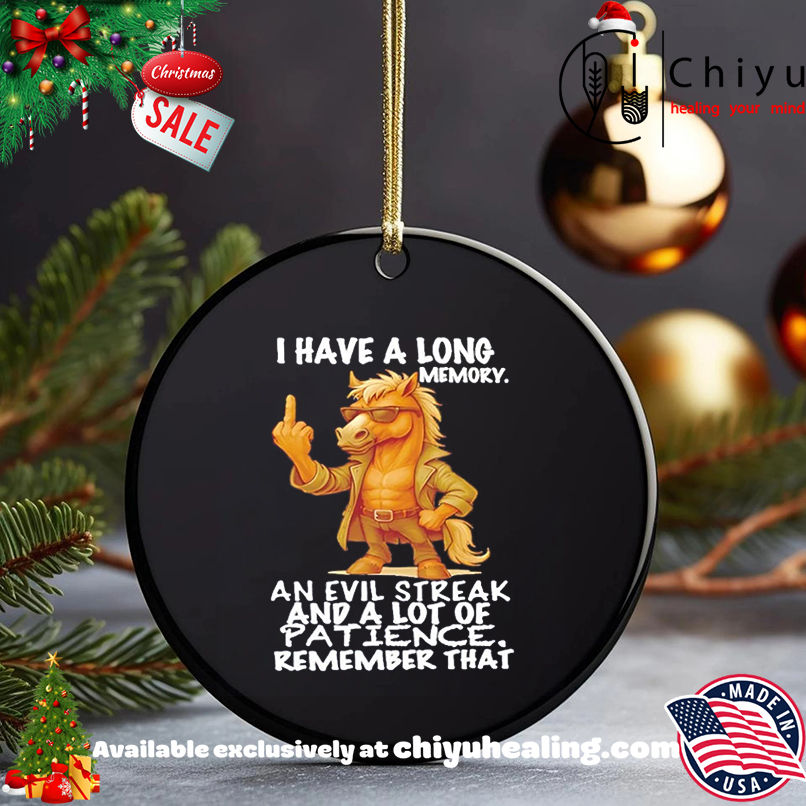 Horse I Have A Long Memory An Evil Streak And A Lot Of Patience Remember That shirt, Hoodie, Sweatshirt, Poster Canvas, Mug, Ornaments