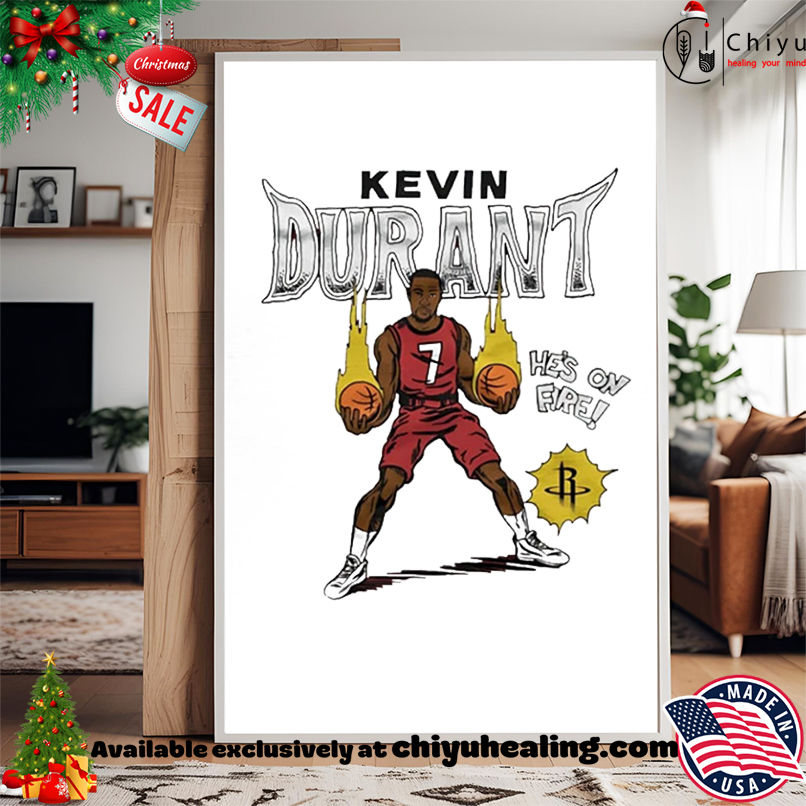 Houston Rockets Kevin Durant he's on fire Comic Book shirt, Hoodie, Sweatshirt, Poster Canvas, Mug, Ornaments