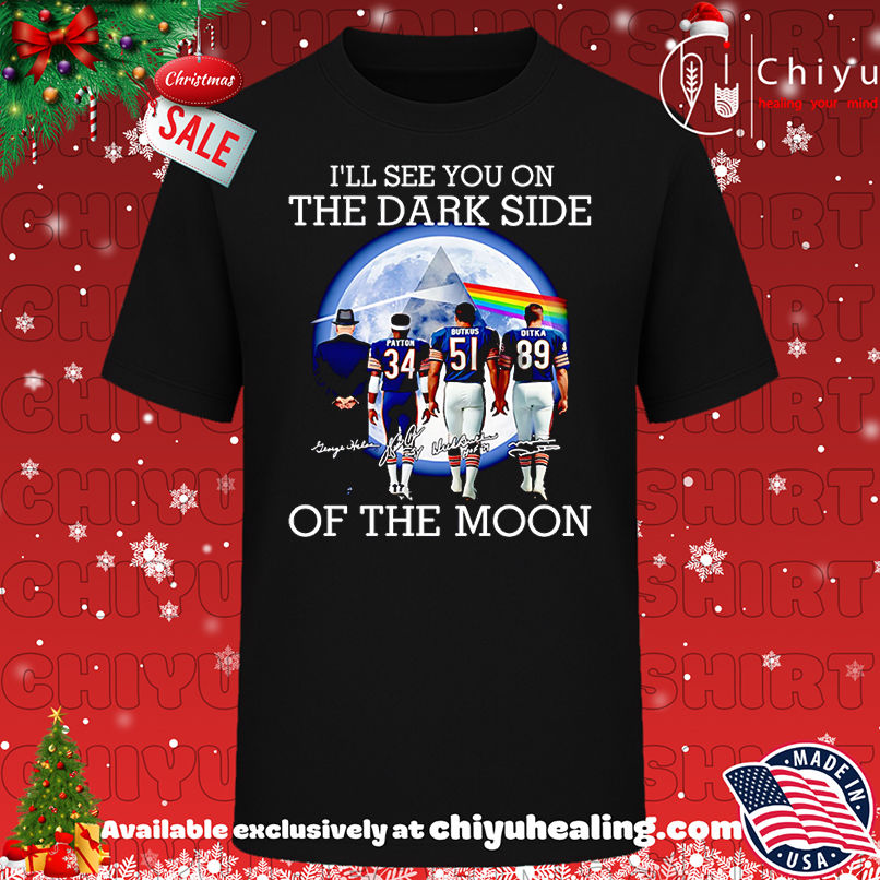 I'll See You On The Dark Side Of The Moon Chicago Bears Shirt, Hoodie, Sweatshirt, Poster Canvas, Mug, Ornaments