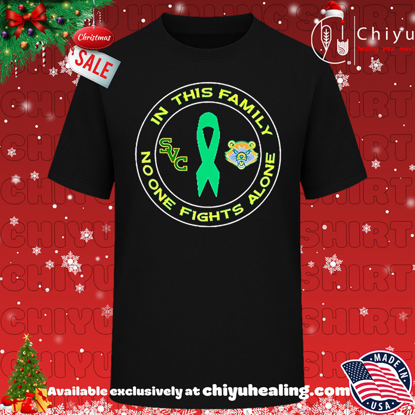 In This Family No One Fights Alone logo green shirt, Hoodie, Sweatshirt, Poster Canvas, Mug, Ornaments