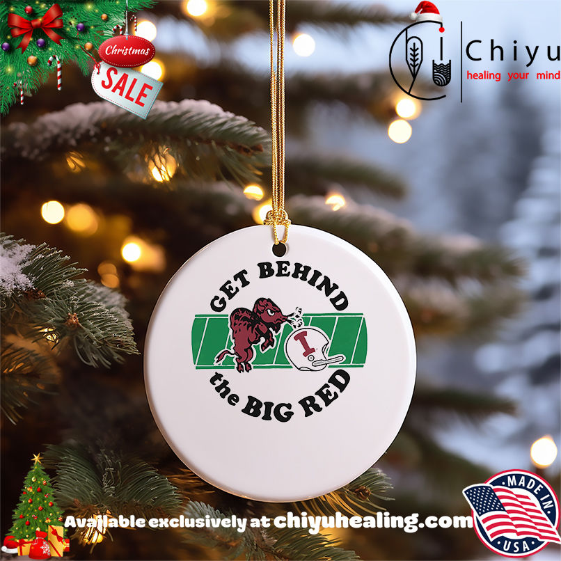 Indiana Hoosiers Get Behind The Big Red Shirt, Hoodie, Sweatshirt, Poster Canvas, Mug, Ornaments