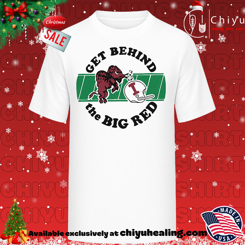 Indiana Hoosiers Get Behind The Big Red Shirt, Hoodie, Sweatshirt, Poster Canvas, Mug, Ornaments