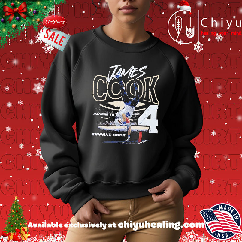 James Cook Buffalo Bills 64-Yard TD Running Back Vintage T-shirt James Cook Buffalo Bills 64-Yard TD Running Back Vintage T-shirt