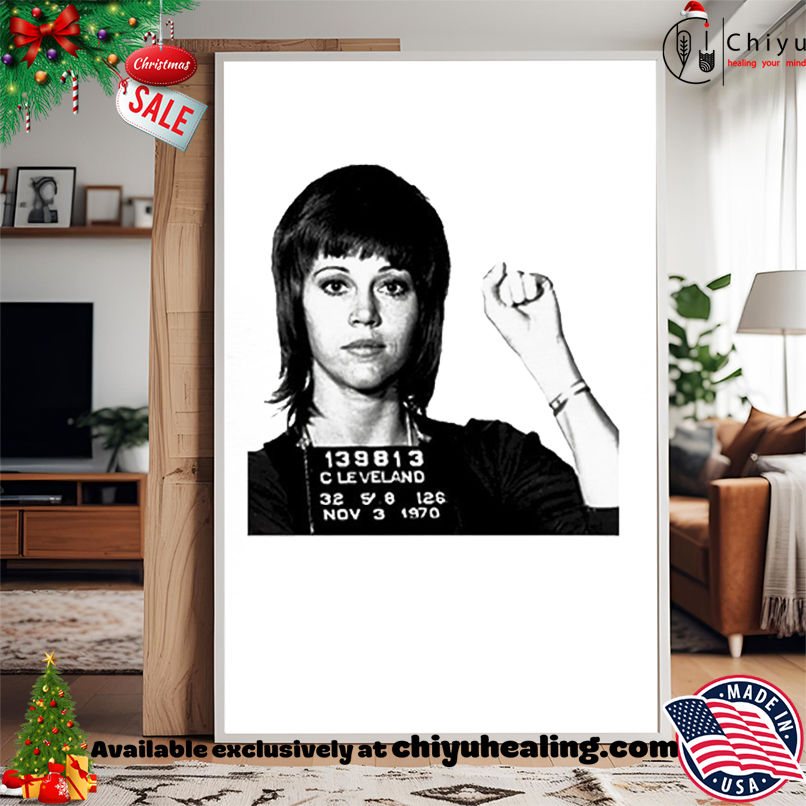 Jane Fonda Mugshot Retro shirt, Hoodie, Sweatshirt, Poster Canvas, Mug, Ornaments