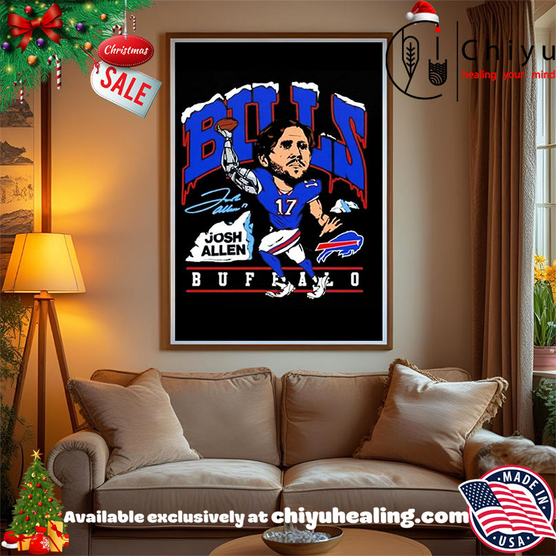 Josh Allen Buffalo Bills Signature Cartoon shirt, Hoodie, Sweatshirt, Poster Canvas, Mug, Ornaments