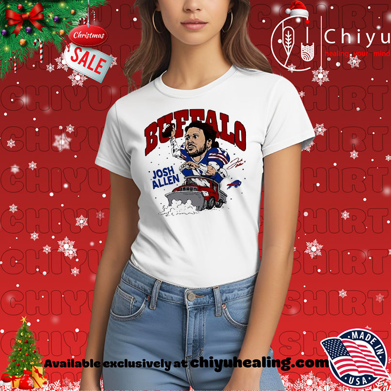 Josh Allen Buffalo Bills football snowplow signature caricature shirt, Hoodie, Sweatshirt, Poster Canvas, Mug, Ornaments