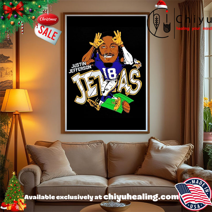Justin Jefferson Minnesota Vikings Charcoal Jettas Caricature shirt, Hoodie, Sweatshirt, Poster Canvas, Mug, Ornaments
