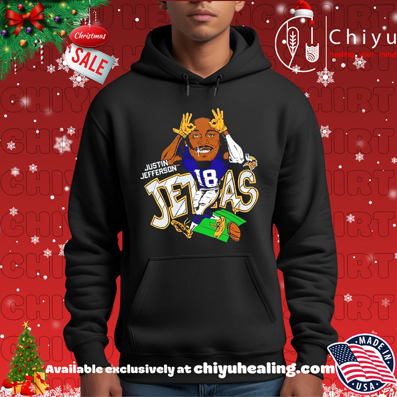 Justin Jefferson Minnesota Vikings Charcoal Jettas Caricature shirt Justin Jefferson Minnesota Vikings Charcoal Jettas Caricature shirt