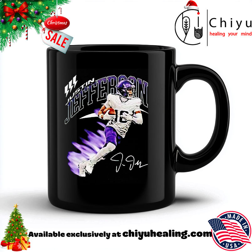 Justin Jefferson Minnesota Vikings Signature Retro shirt, Hoodie, Sweatshirt, Poster Canvas, Mug, Ornaments