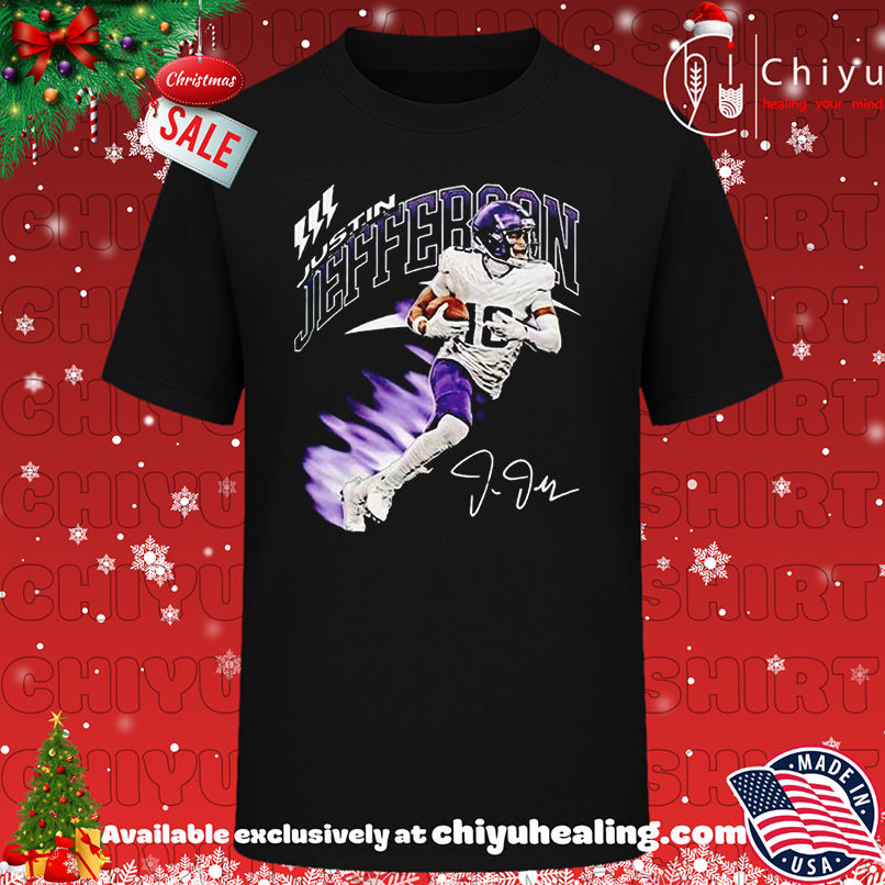 Justin Jefferson Minnesota Vikings Signature Retro shirt, Hoodie, Sweatshirt, Poster Canvas, Mug, Ornaments