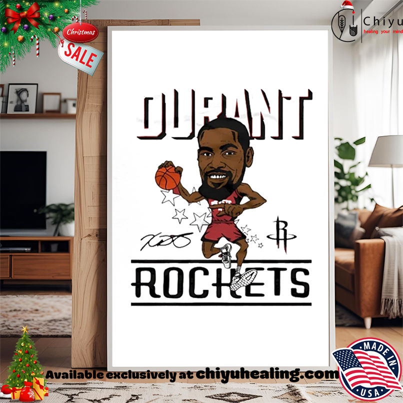 Kevin Durant Rockets signature caricature shirt, Hoodie, Sweatshirt, Poster Canvas, Mug, Ornaments