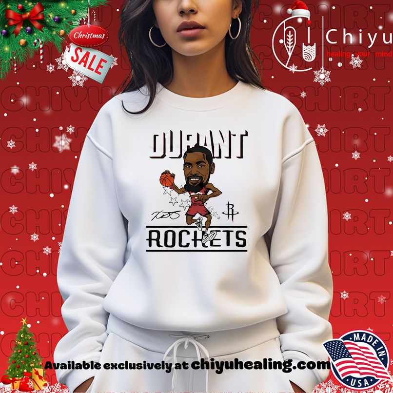 Kevin Durant Rockets signature caricature shirt Kevin Durant Rockets signature caricature shirt