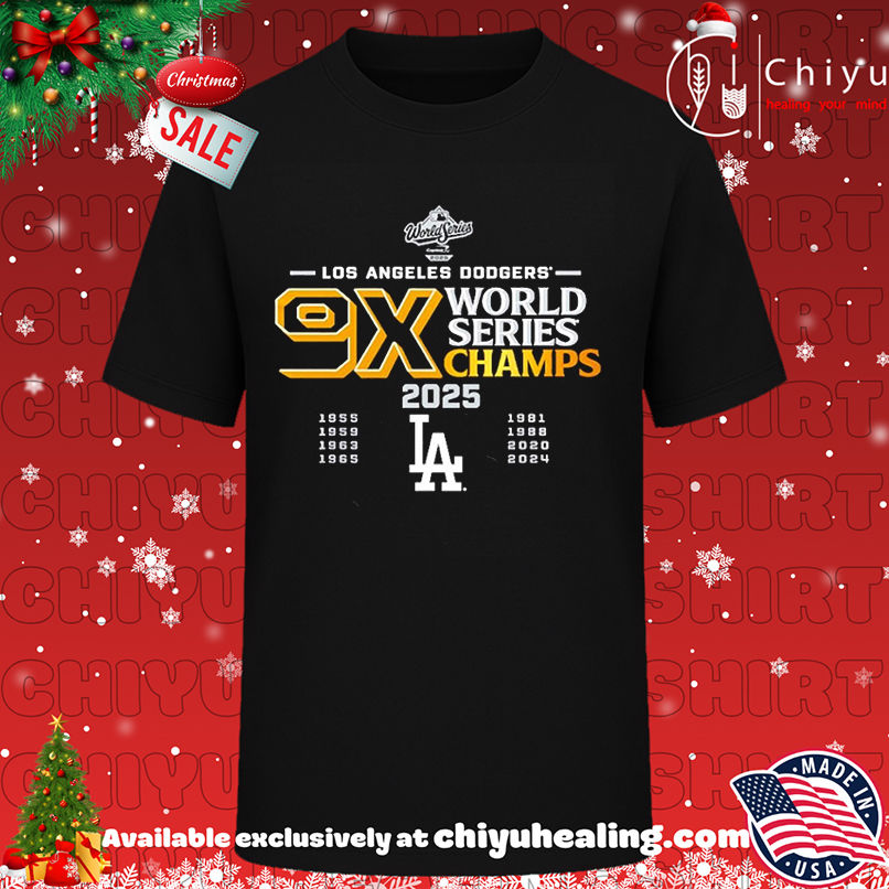 LA Dodgers 9x World Series Champions 2025 shirt, Hoodie, Sweatshirt, Poster Canvas, Mug, Ornaments