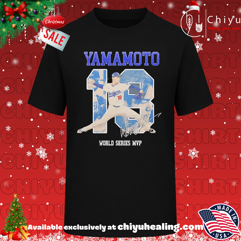 LA Dodgers Yoshinobu Yamamoto World Series MVP Signature shirt, Hoodie, Sweatshirt, Poster Canvas, Mug, Ornaments