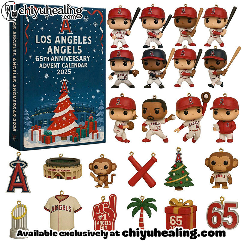 Los Angeles Angels Advent Calendar 2025 65th Anniversary Christmas Gift, Christmas Idea, Christmas Countdown Advent Calendar Gift Box with 24 Acrylic Ornaments Los Angeles Angels Advent Calendar 2025 65th Anniversary Christmas Gift, Christmas Idea, Christmas Countdown Advent Calendar Gift Box with 24 Acrylic Ornaments