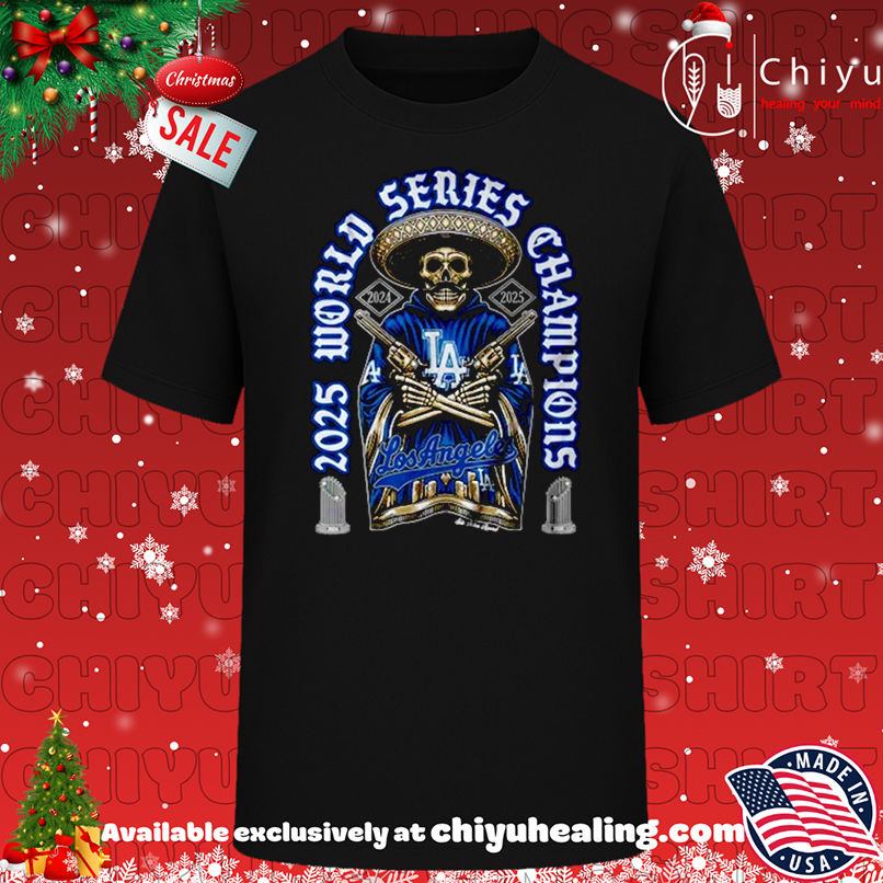 Los Angeles Dodgers 2024 2025 World Series Champions skull T-shirt, Hoodie, Sweatshirt, Poster Canvas, Mug, Ornaments
