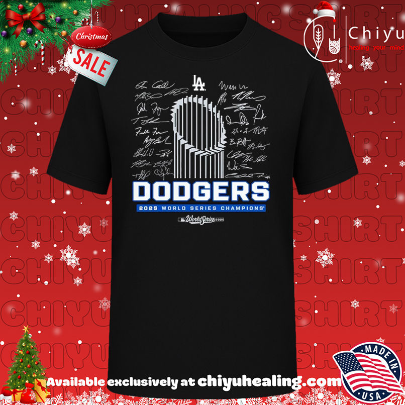 Los Angeles Dodgers 2025 World Series Champions Signature Roster T-shirt, Hoodie, Sweatshirt, Poster Canvas, Mug, Ornaments
