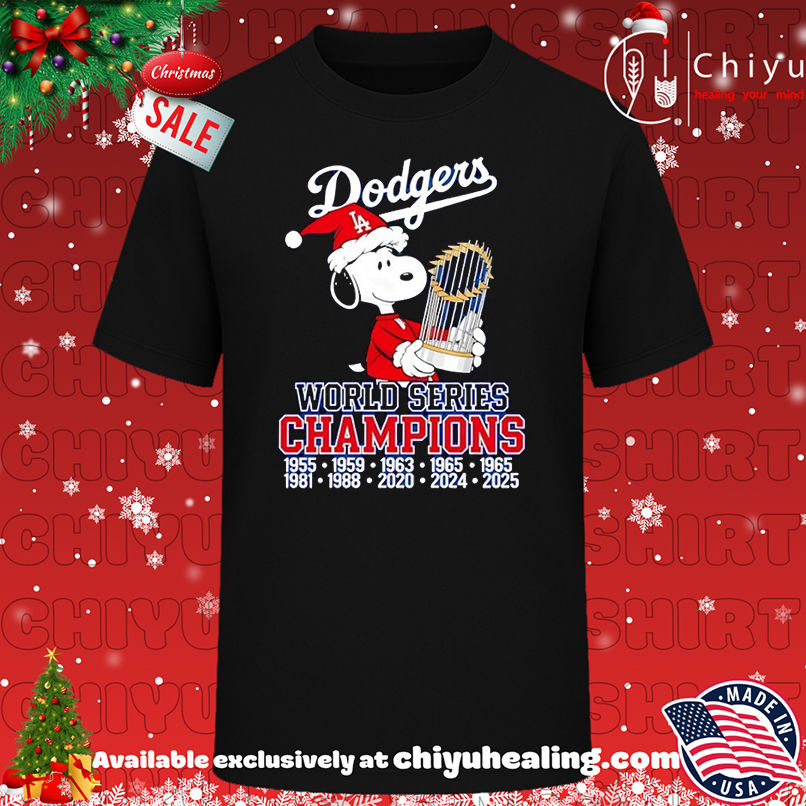 Los Angeles Dodgers World Series Champions 2025 Snoopy Christmas T-shirt, Hoodie, Sweatshirt, Poster Canvas, Mug, Ornaments